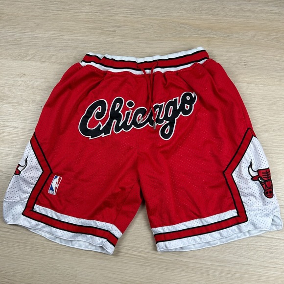 Just Don Pants - Just Don Chicago Bulls Mens Medium Red Mesh Basketball Shorts 1997-98 NBA USA